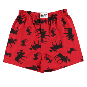 Red Classic Moose | Unisex PJ Boxers