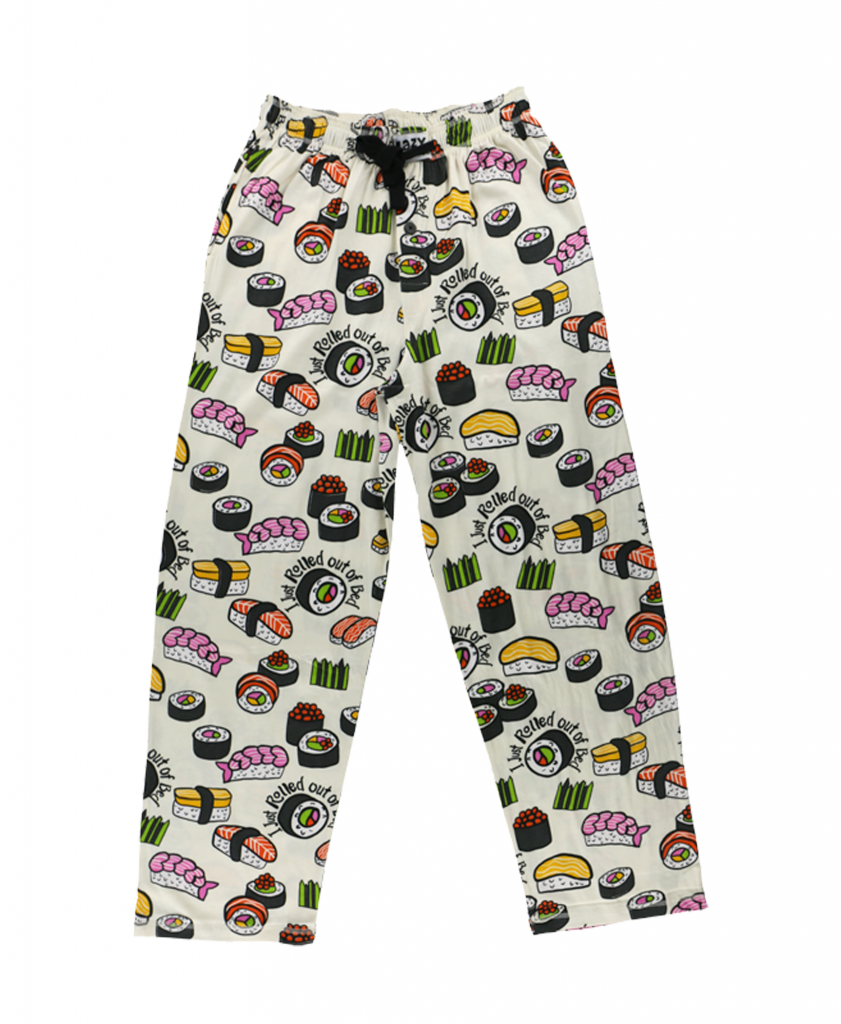 Rolled Out Of Bed Sushi Unisex PJ Pants Weston Village Store