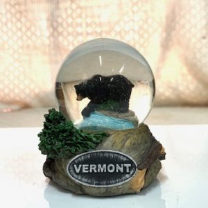 Black Bear By a Stream Snowglobe