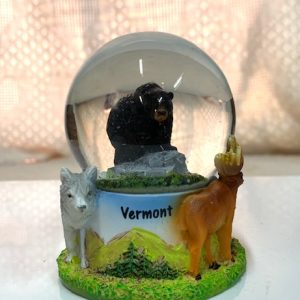 Black Bear With Moose and Wolf Snowglobe