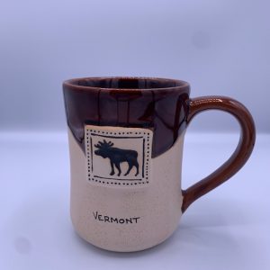Half Glazed Moose Ceramic Mug