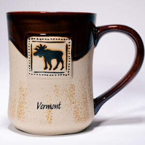 Half Glazed Moose Ceramic Mug