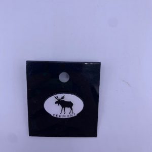 Vermont Black and White Moose Pin