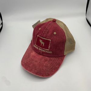 Vermont Moose in Square Mesh Hat