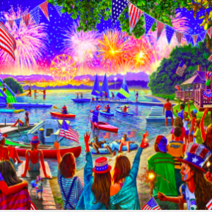 4th of July Fireworks 1000 pc.